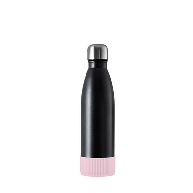 Thermotrinkflasche RETUMBLER-NIZZA, schwarz, Sleeve rosa