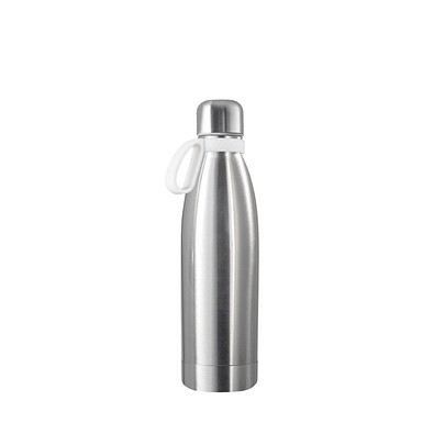 Thermotrinkflasche RETUMBLER-NIZZA, silber, Ring weiß