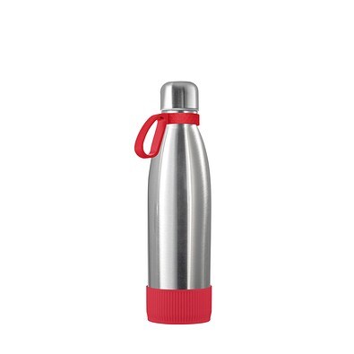 Thermotrinkflasche RETUMBLER-NIZZA, silber/rot/rot