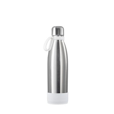 Thermotrinkflasche RETUMBLER-NIZZA, silber/weiß/weiß