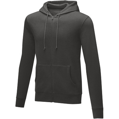 Theron Hoodie mit Reißverschluss für Herren, storm grey, 3XL