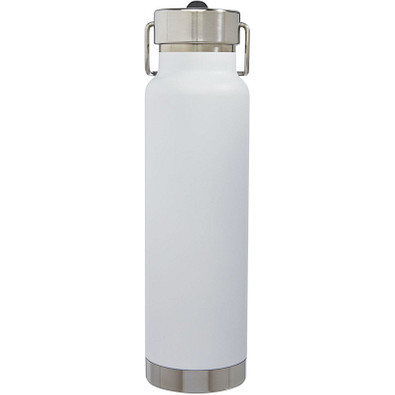 Thor 750 ml Kupfer-Vakuum Sportflasche mit Trinkhalm, weiß