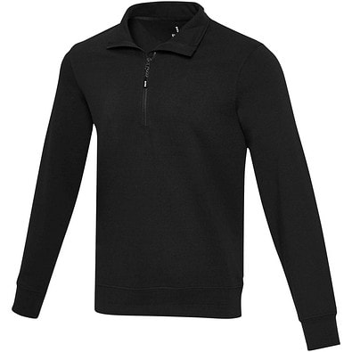 Tin Aware™ Pullover mit Half-Zip Reißverschluss Unisex, schwarz, XL