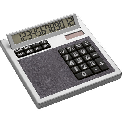 Tischrechner Eigendesign mit 12 Digits aus Kunststoff, Dual Power, anthrazit Tischrechner Eigendesign mit 12 Digits aus Kunststoff, Dual Power, anthrazit