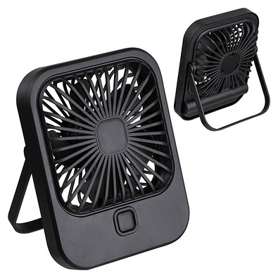Tischventilator mit Akku , schwarz