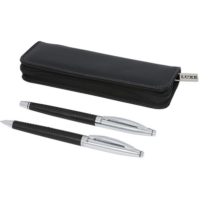 Tombeau Kugelschreiber Geschenkset, schwarze Mine, schwarz,silber Tombeau Kugelschreiber Geschenkset, schwarze Mine, schwarz,silber