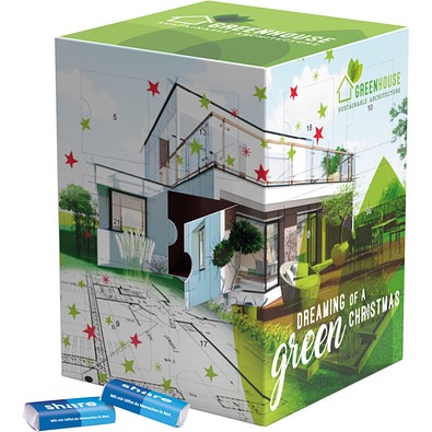 Tower Adventskalender, share Schokotäfelchen, inkl. Druck