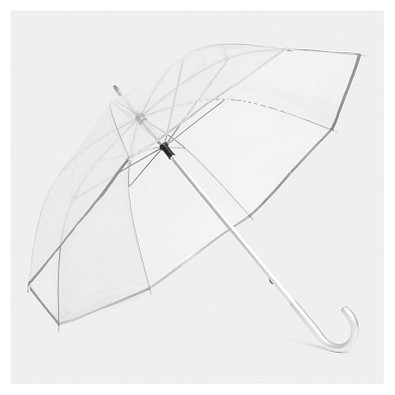 Transparenter Aluminium-Stockschirm PANORAMIX,silber, transparent