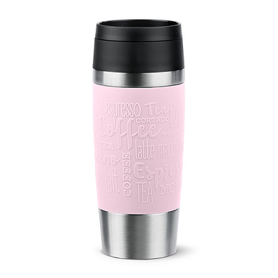 EMSA Travel Mug Isolierbecher Classic, 360 ml, Pastellrosa