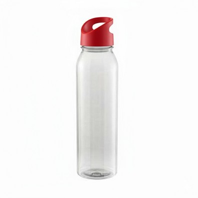 Trinkflasche Active Wave, 650 ml, transparent/rot
