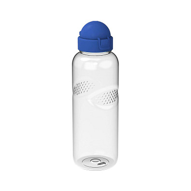 Trinkflasche Carve Junior, 700 ml, RENEW, transparent/standard-blau PP