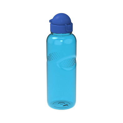 Trinkflasche Carve Junior, 700 ml, transparent/blau
