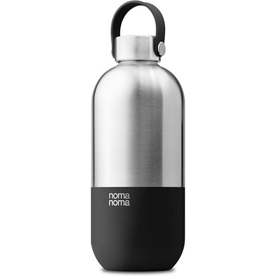 Trinkflasche Edelstahl, Schwarz 1000ml, Schwarz