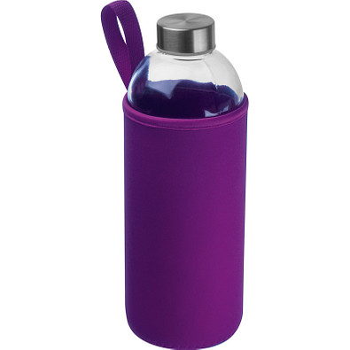 Trinkflasche mit Neoprensleeve 1,0 l, violett
