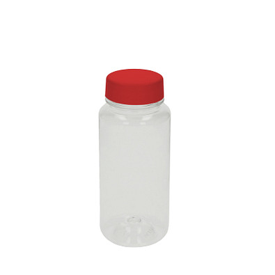 Trinkflasche Refresh, 400 ml, transparent/rot