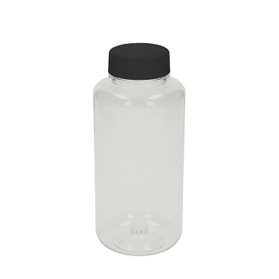 Trinkflasche Refresh, 700 ml, transparent/schwarz