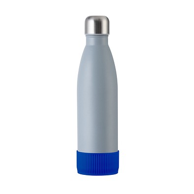 Trinkflasche RETUMBLER-myTOULON, grau, Sleeve blau