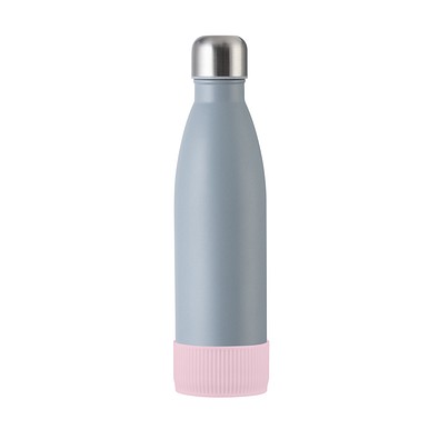 Trinkflasche RETUMBLER-myTOULON, grau, Sleeve rosa