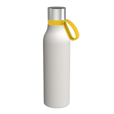 Trinkflasche RETUMBLER-myTOULON II 820, weiß, Ring gelb