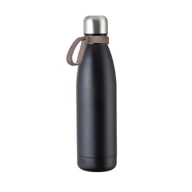 Trinkflasche RETUMBLER-myTOULON, schwarz, Ring braun