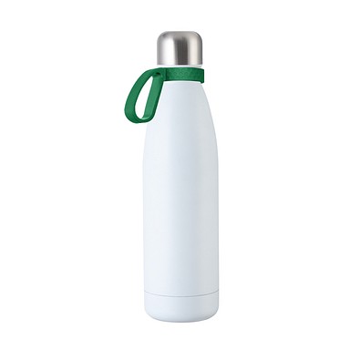 Trinkflasche RETUMBLER-myTOULON, weiß, Ring grün
