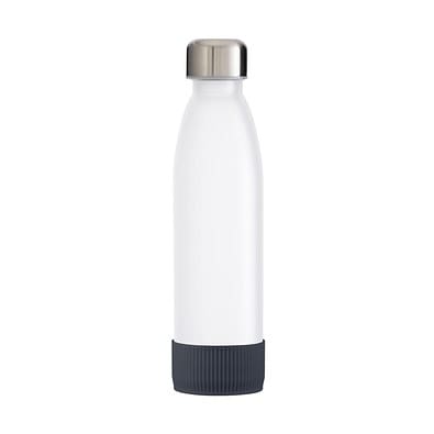 Trinkflasche RETUMBLER-TOULON GLASS, weiß, Sleeve anthrazit