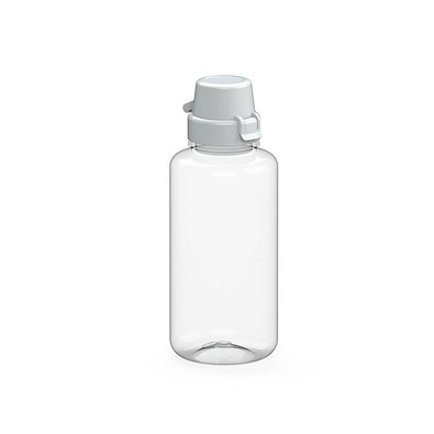 Trinkflasche School, 700 ml, RENEW, transparent/weiss