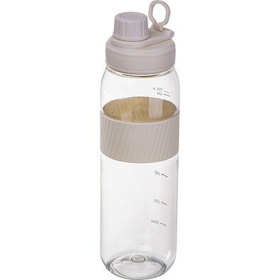 Tritan Trinkflasche mit Silikongriff LUCREZIA, weiß