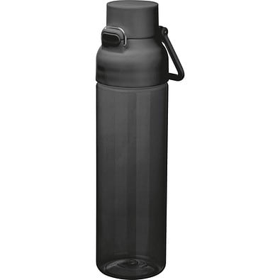 Tritan Trinkflasche transparent, 750ml MAX, schwarz