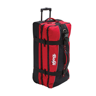 Trolley-Reisetasche BoGi XL,rot, schwarz