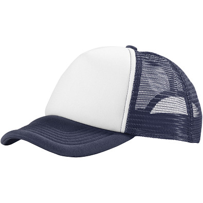 Trucker Kappe mit 5 Segmenten, navy/weiss
