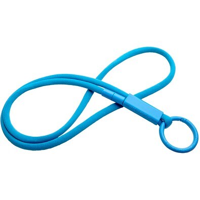 Tubyard Lanyard mit Band aus recyceltem Kunststoff, himmelblau