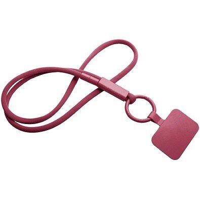 Tubyard Lanyard mit Telefonhalterung und Band aus recyceltem Kunststoff, bordeaux