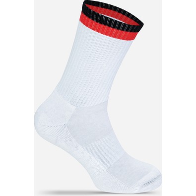 Two Tone Tennissocken, 37-41, White / Black / Red