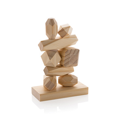 Ukiyo Crios hölzerne Balanciersteine im Etui, braun