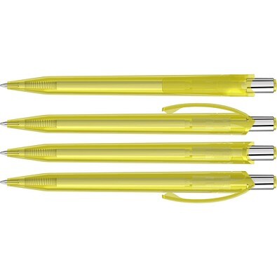 uma® BEAT transparent Druckkugelschreiber, gelb