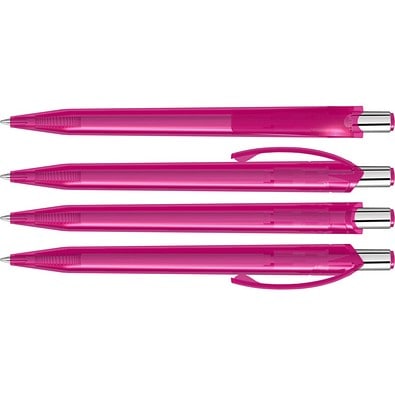 uma® BEAT transparent Druckkugelschreiber, magenta