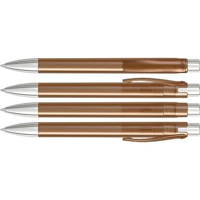 uma® CANDY transparent SI Druckkugelschreiber, braun