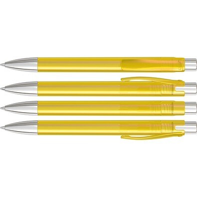 uma® CANDY transparent SI Druckkugelschreiber, ocker