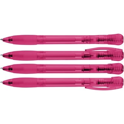 uma® FANTASY transparent Druckkugelschreiber, magenta