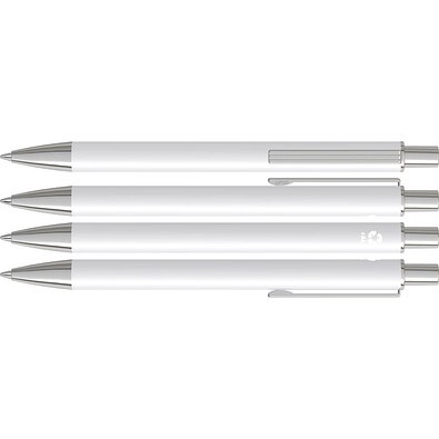 uma® GROOVE RECY Druckkugelschreiber, weiss