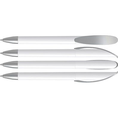 uma® KLICK Drehkugelschreiber, weiss