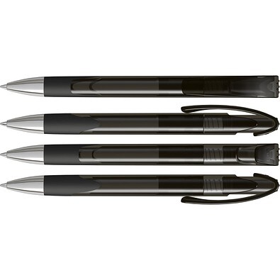 uma® LOOK grip transparent SI Druckkugelschreiber, anthrazit