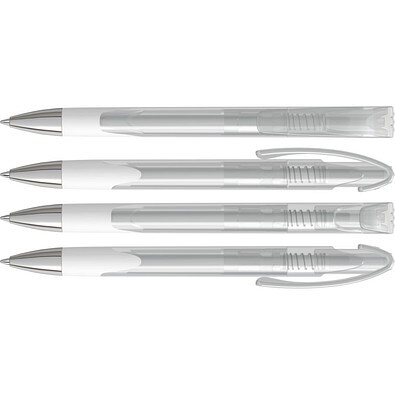 uma® LOOK grip transparent SI Druckkugelschreiber, klar