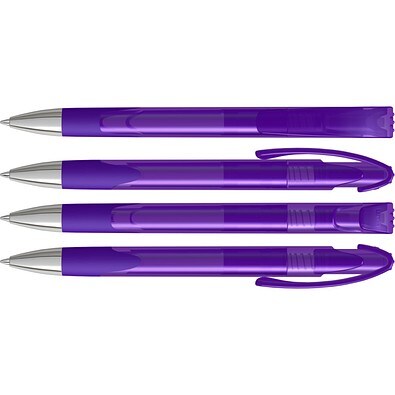 uma® LOOK grip transparent SI Druckkugelschreiber, violett