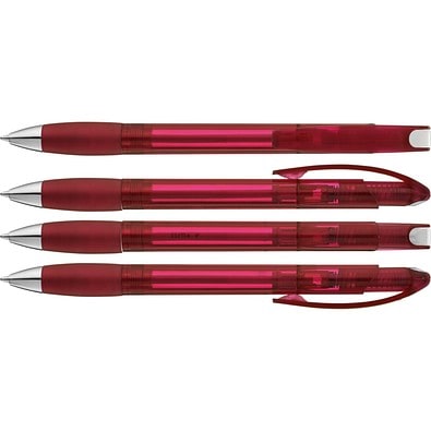 uma® MEMORY transparent SI Druckkugelschreiber, rot