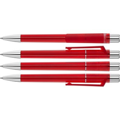 uma® PEPP transparent SI Druckkugelschreiber, rot
