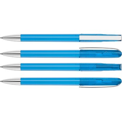 uma® PUR transparent SI Drehkugelschreiber, hellblau