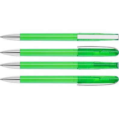uma® PUR transparent SI Drehkugelschreiber, hellgrün