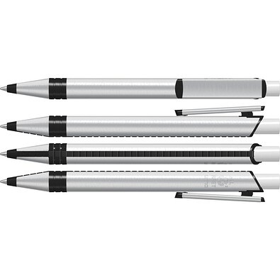 uma® RECYCLED PET PEN ALUMA Druckkugelschreiber, weiss